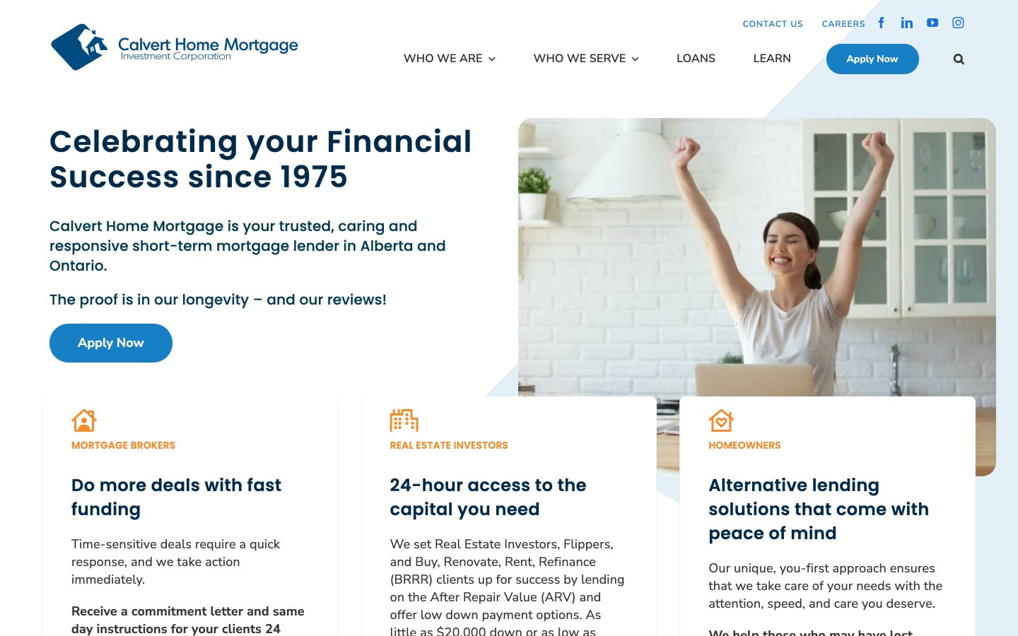 Calvert Home Mortgage Website Screenshot | Creative Elements Consulting
