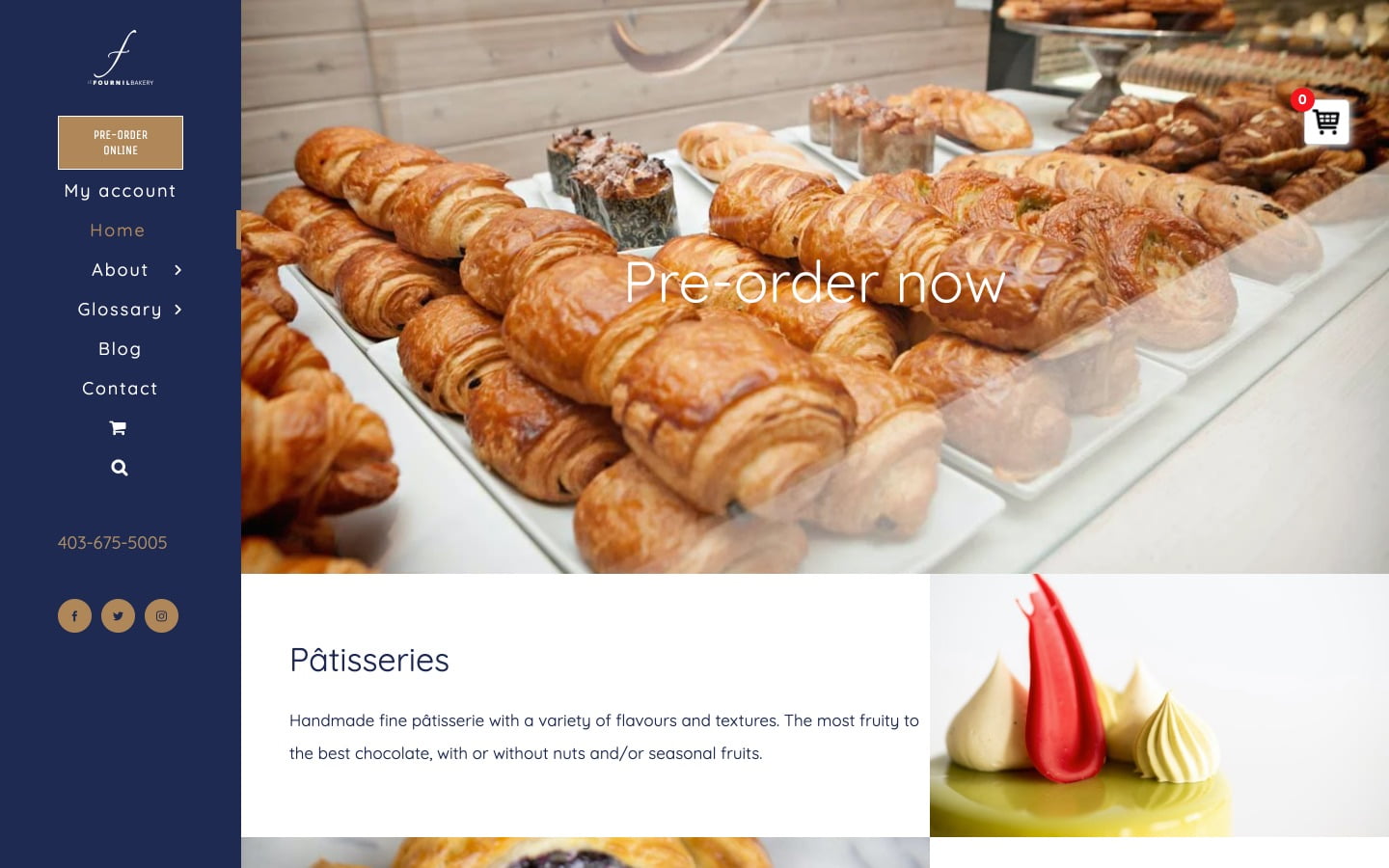 Fournil Bakery Website Screenshot | Creative Elements Consulting